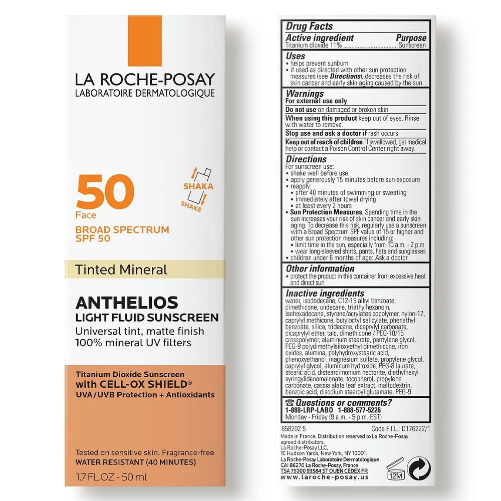 PROTECTOR SOLAR FACIAL CON COLOR ULTRALIGERO SPF 40 ANTHELIOS LA ROCHE-POSAY 1.7 OZ / 50 ML