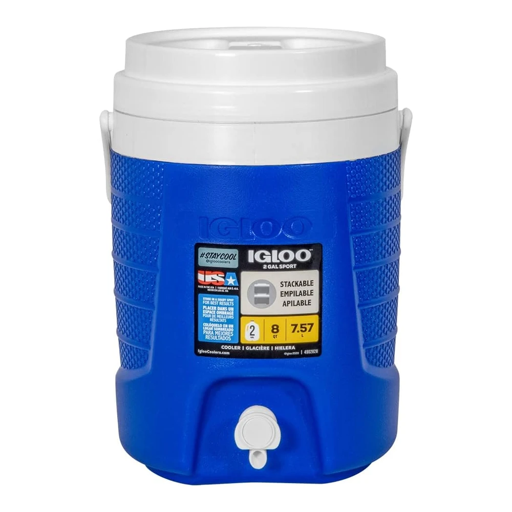 Igloo - Heladera con Grifo para Transportar Bebidas - Capacidad - 2 Galones (Color Azul).