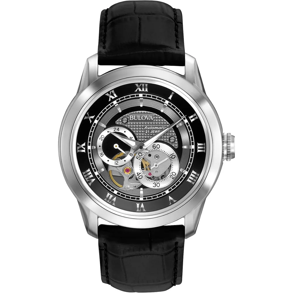 Bulova reloj clásico Sutton automático hombre 4 agujas subesfera | Negro