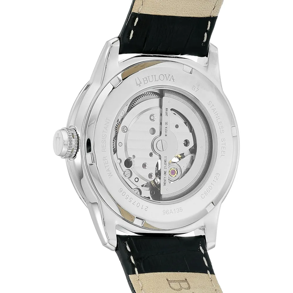 Bulova reloj clásico Sutton automático hombre 4 agujas subesfera | Negro