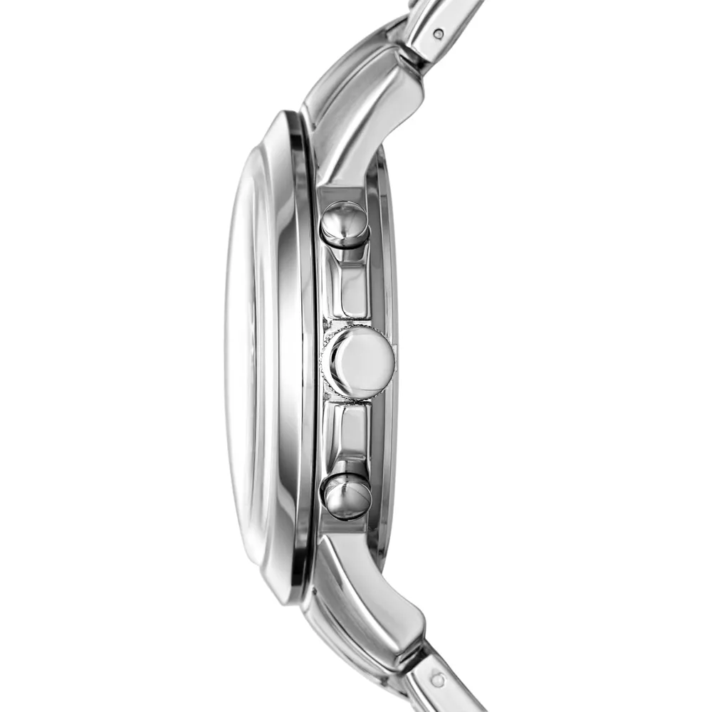 Fossil ME3099 reloj Grant para hombre con cronógrafo | 44 mm - Plata/Negro