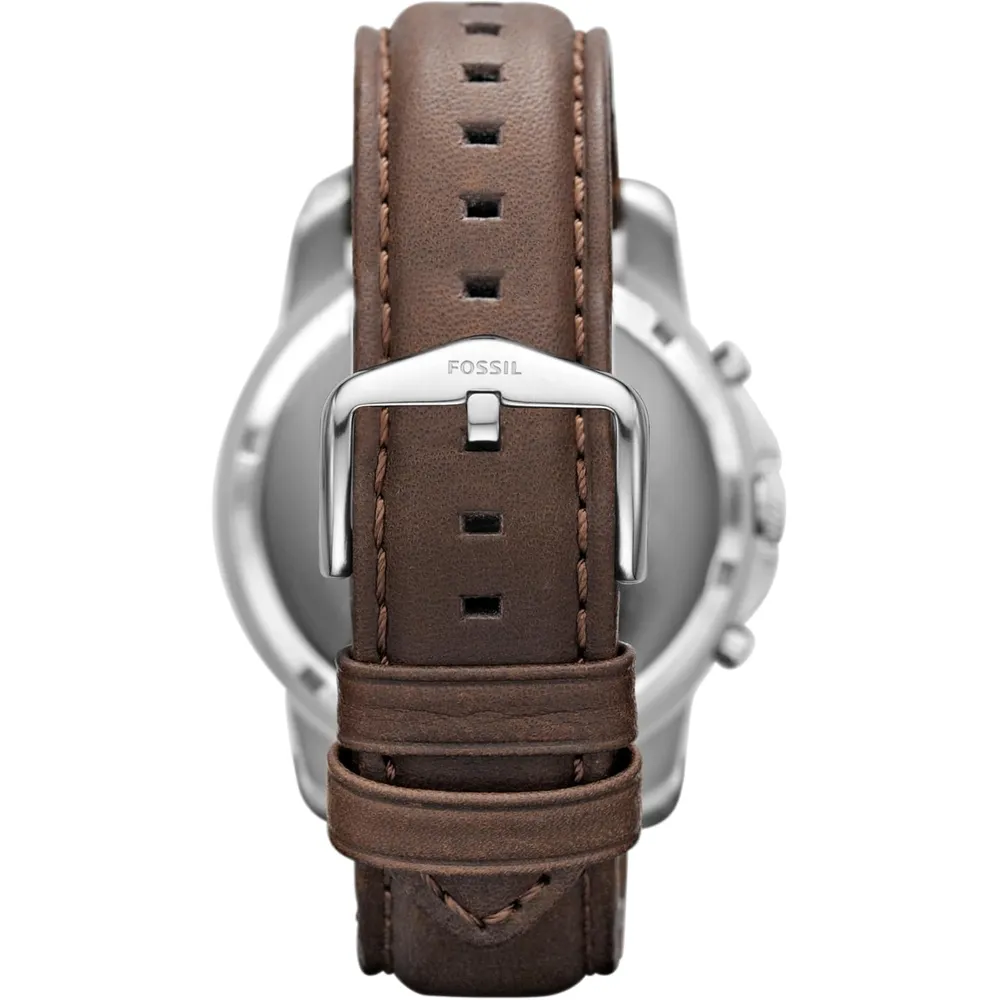 Fossil ME3099 reloj Grant para hombre con cronógrafo | 44 mm - Silver/Brown