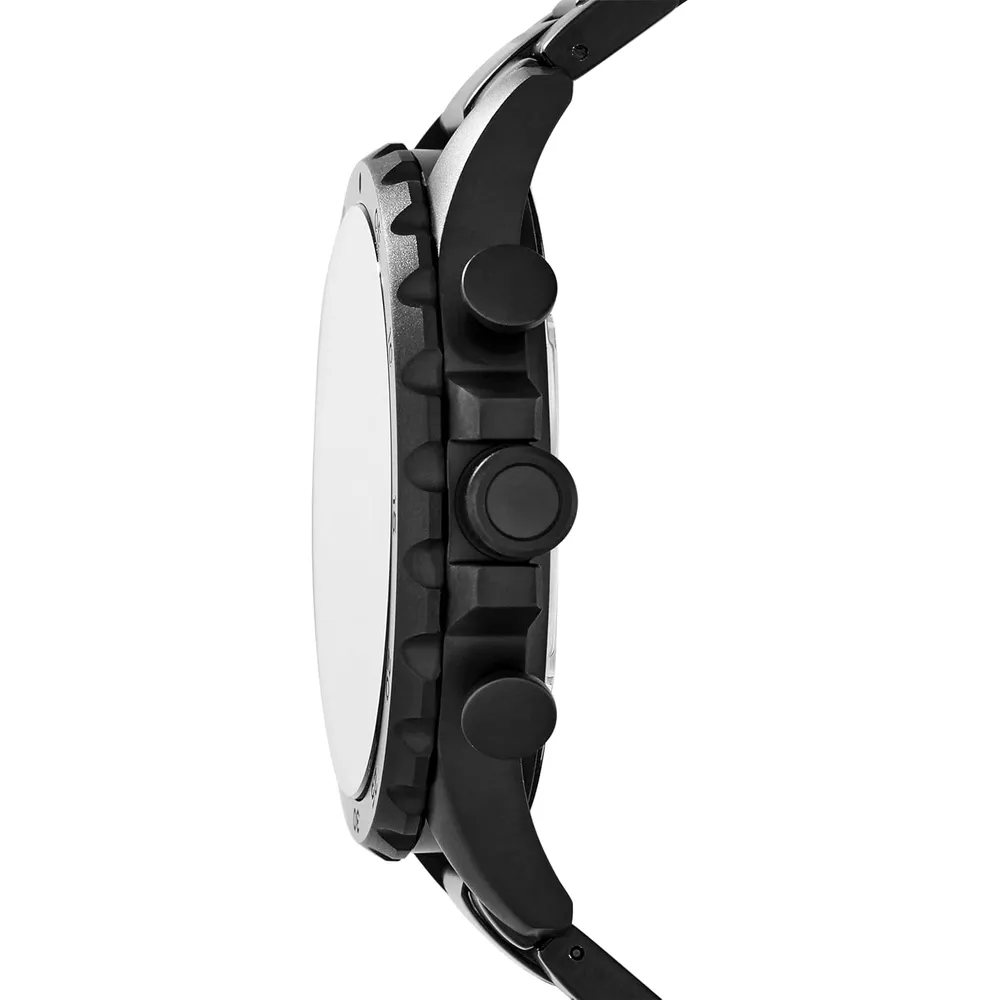 Fossil JR1353 reloj para hombre Nate cronógrafo de acero inoxidable | 50 mm - Negro