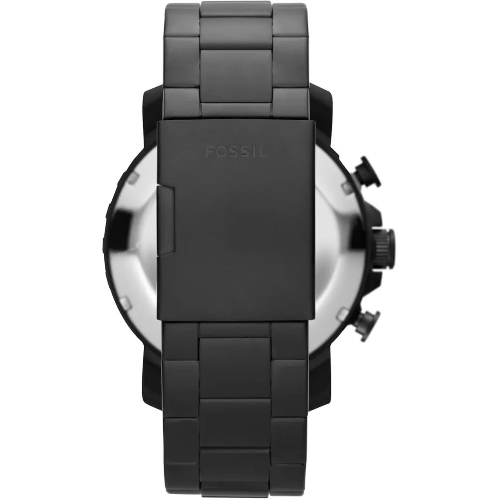 Fossil JR1353 reloj para hombre Nate cronógrafo de acero inoxidable | 50 mm - Negro
