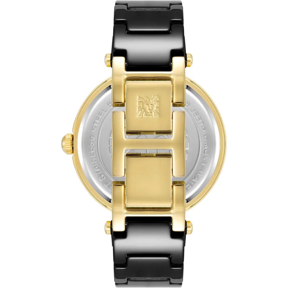 Anne Klein AK/1018RGRD reloj para mujer de cerámica | 30 mm - Dark/Oro