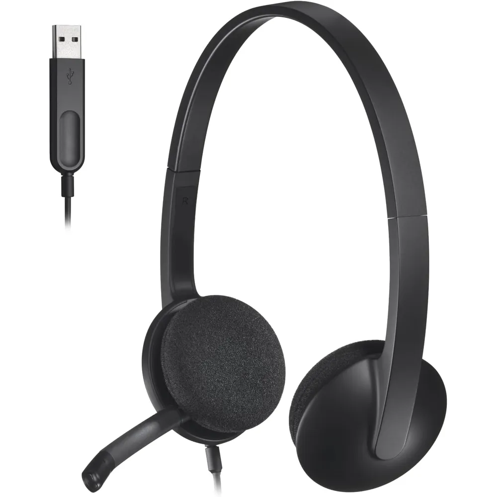 AUDÍFONOS ALÁMBRICOS H340 LOGITECH | NEGRO