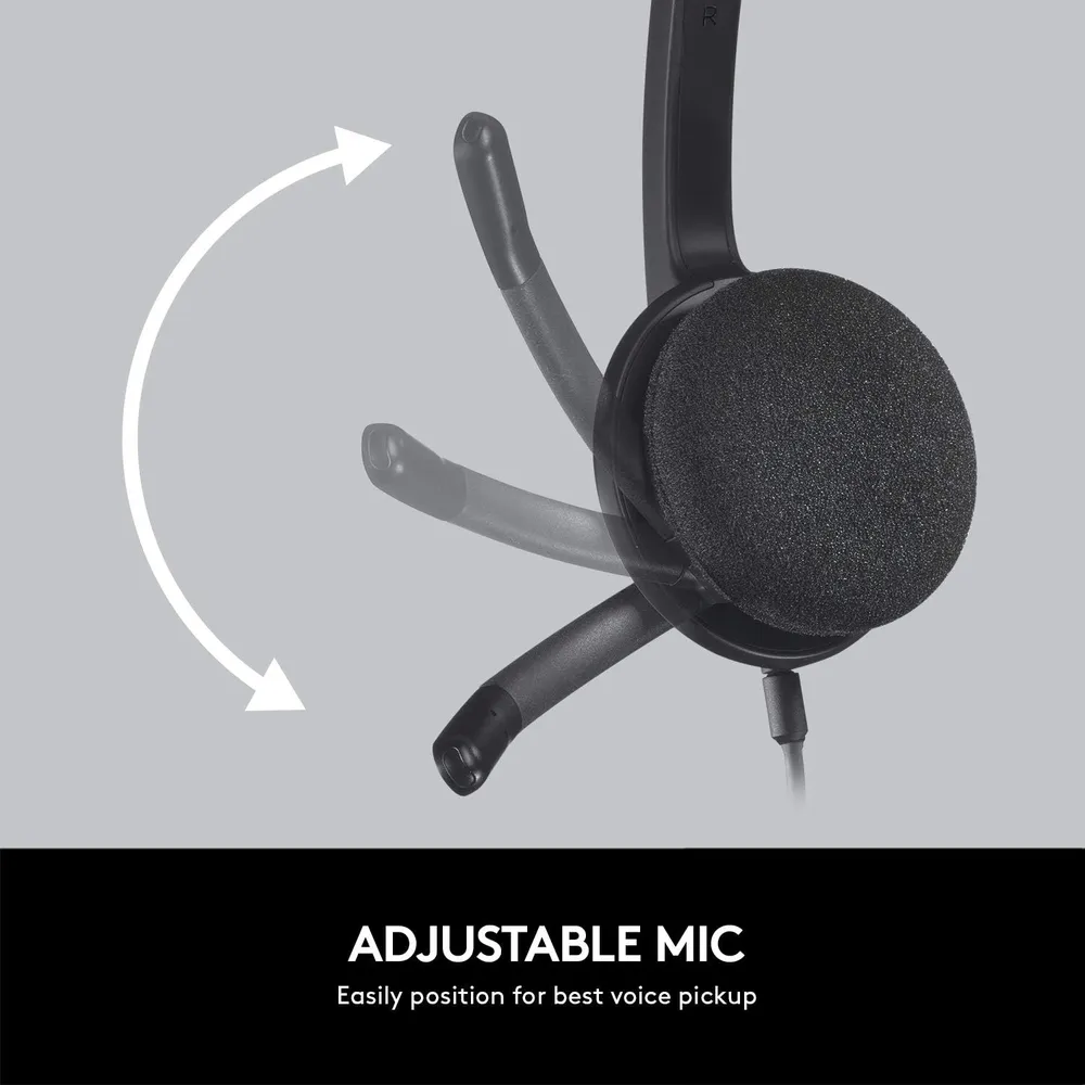 AUDÍFONOS ALÁMBRICOS H340 LOGITECH | NEGRO