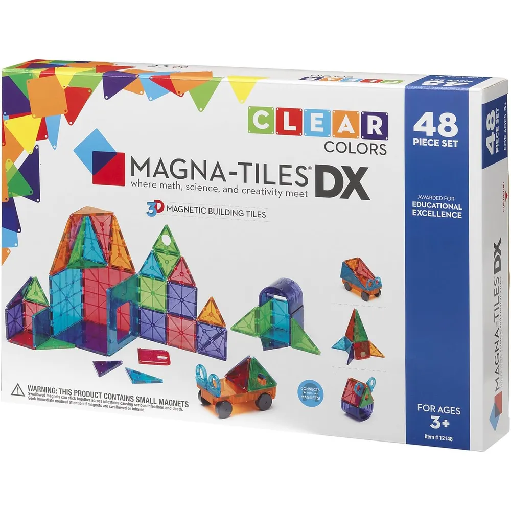 MAGNA-TILES - DX 48-piezas set de construcción magnético