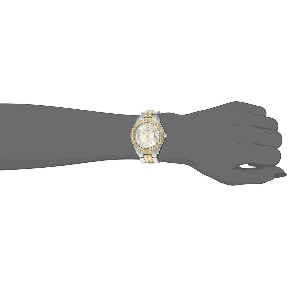 GUESS GOLD U0026L1 reloj para mujer tipo brazalete | 36mm - Plateado/Oro