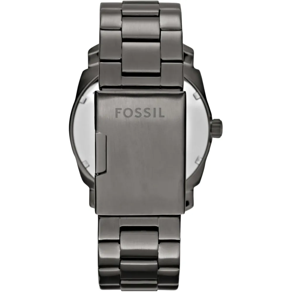 Fossil reloj de cuarzo mecánico para hombre, acero inoxidable | Gris