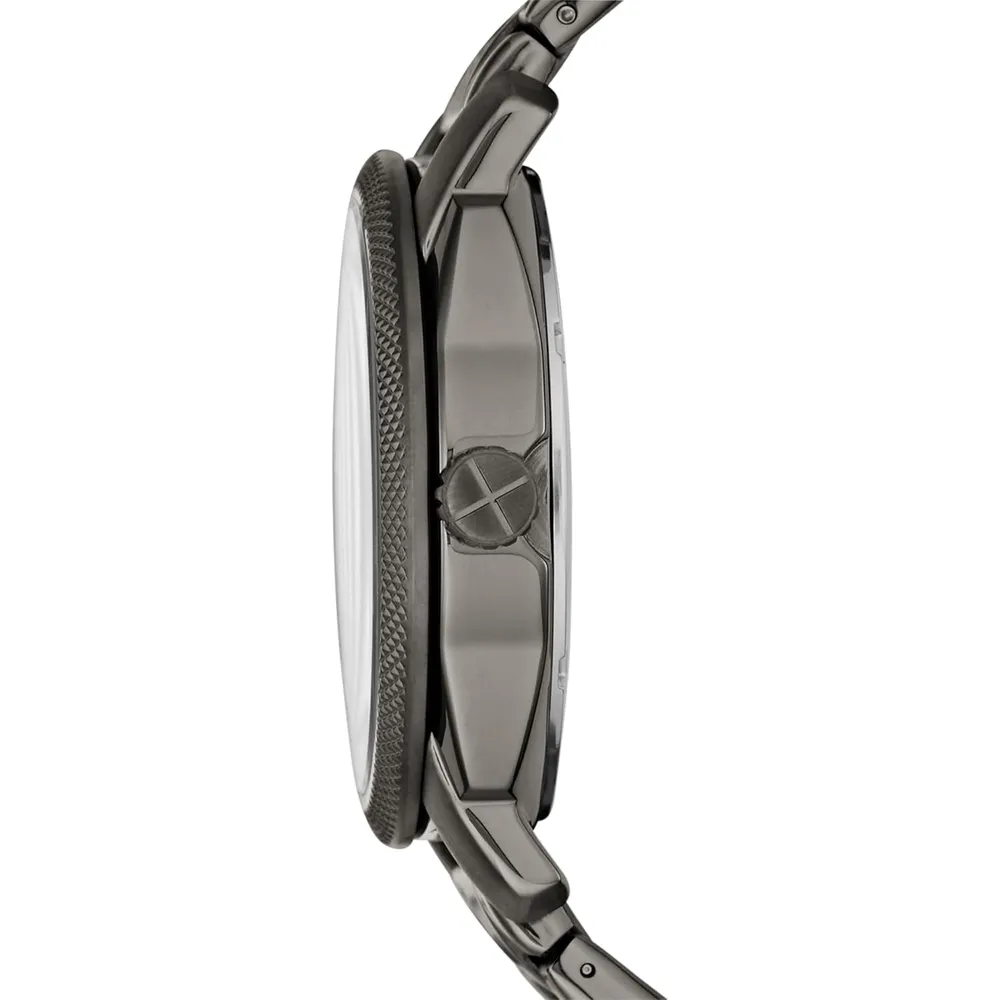 Fossil reloj de cuarzo mecánico para hombre, acero inoxidable | Gris