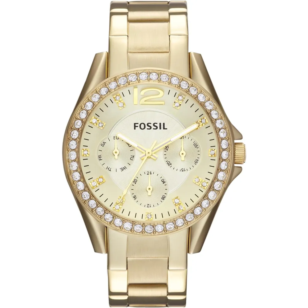 Fossil reloj multifunción Riley para mujer, acero inoxidable | Oro