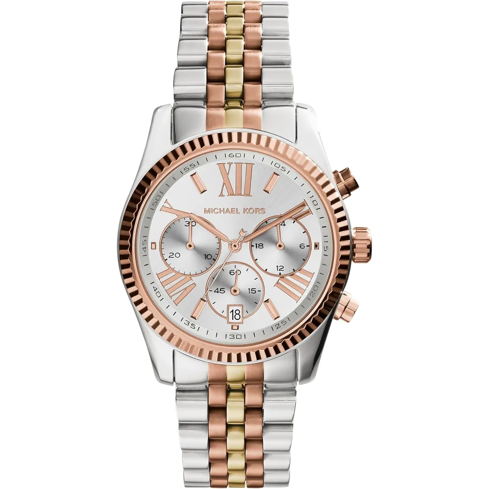 Michael Kors MK4739 reloj Lexington para mujer | 38 mm - Oro/Plata/Cobre