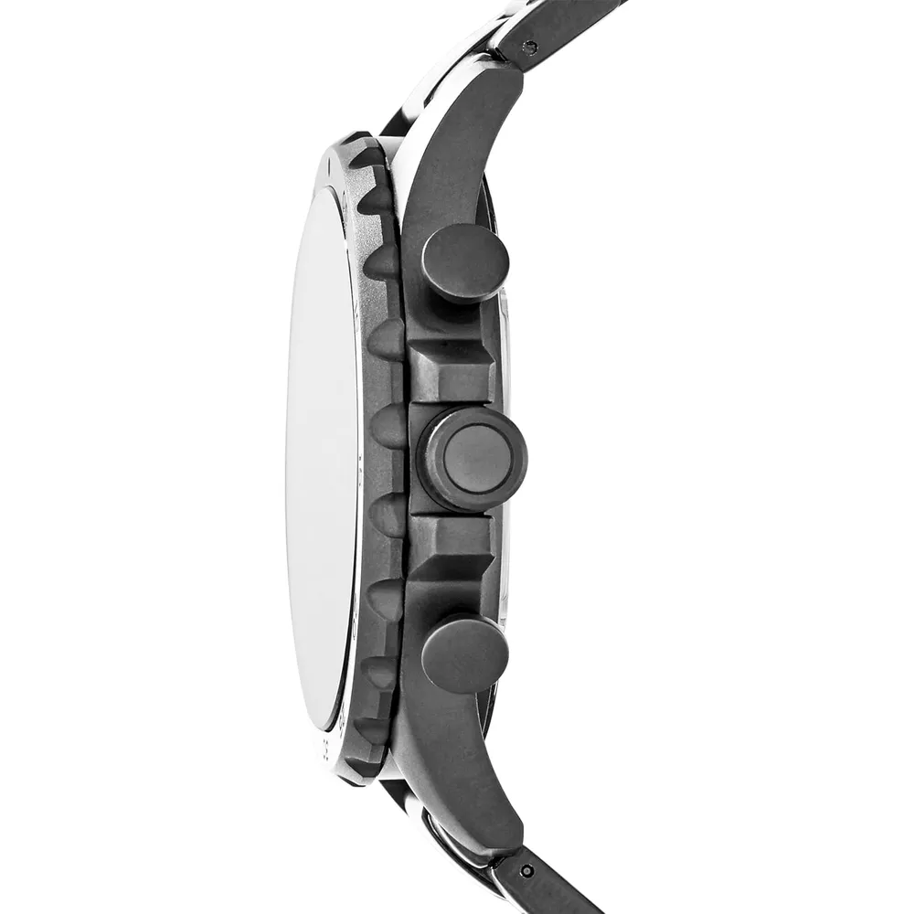 Fossil JR1353 reloj para hombre Nate cronógrafo de acero inoxidable | 50 mm - Gris Humo