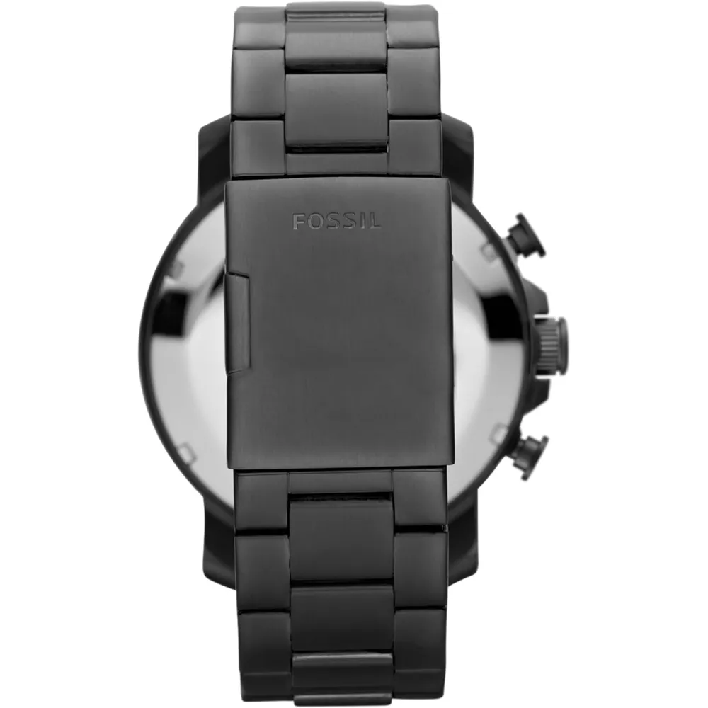 Fossil JR1353 reloj para hombre Nate cronógrafo de acero inoxidable | 50 mm - Gris Humo