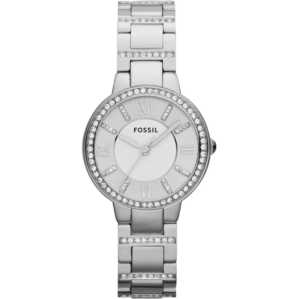b00aftt7iw_0_webp.webp Fossil reloj de cuarzo Virginia para mujer, acero inoxidable | Plateado