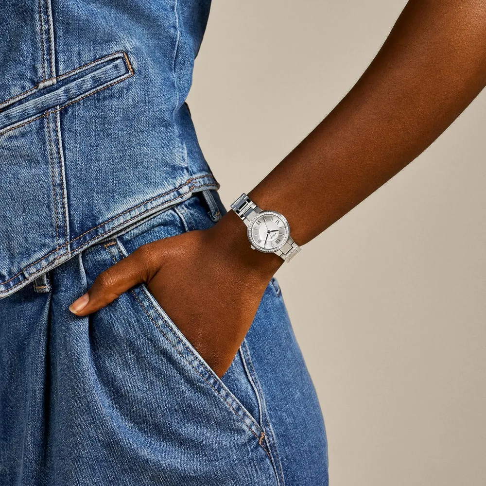 b00aftt7iw_3_webp.webp Fossil reloj de cuarzo Virginia para mujer, acero inoxidable | Plateado