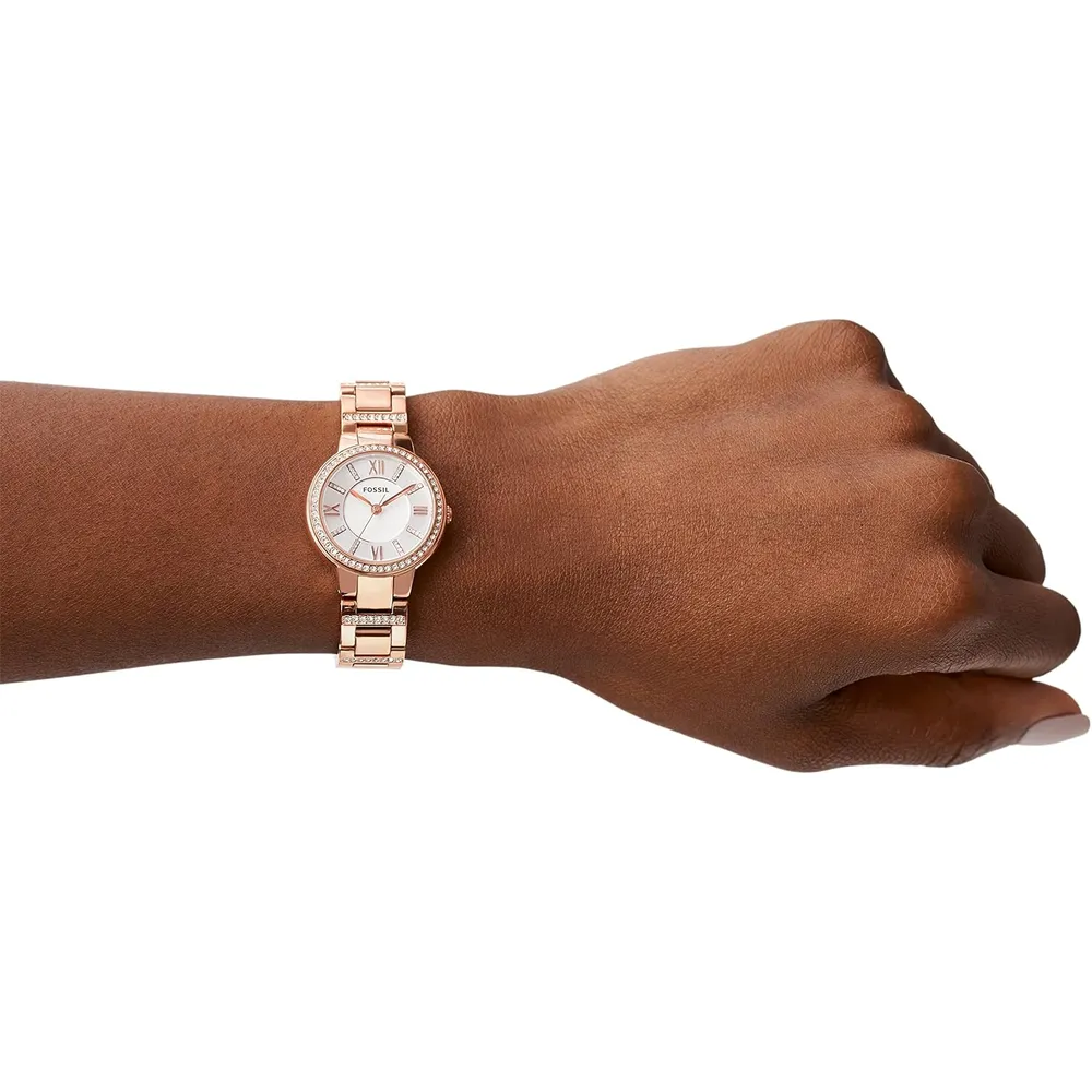 b00aftt8ke_3_webp.webp Fossil reloj de cuarzo Virginia para mujer, acero inoxidable | Oro rosa