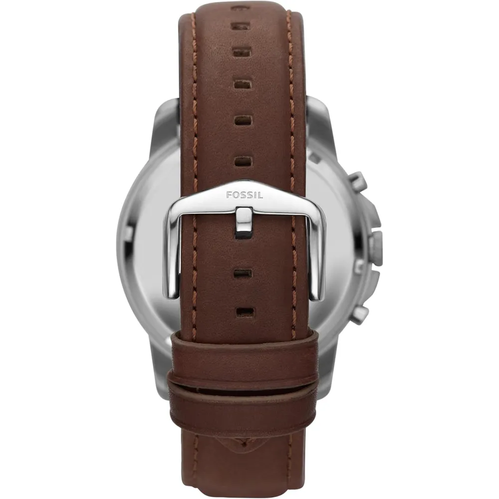 Fossil ME3099 reloj Grant para hombre con cronógrafo | 44 mm - BlackLeather/Silver/Black