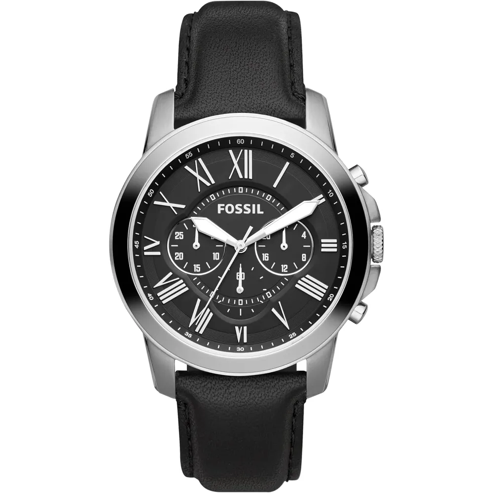 Fossil ME3099 reloj Grant para hombre con cronógrafo | 44 mm - Black/Silver