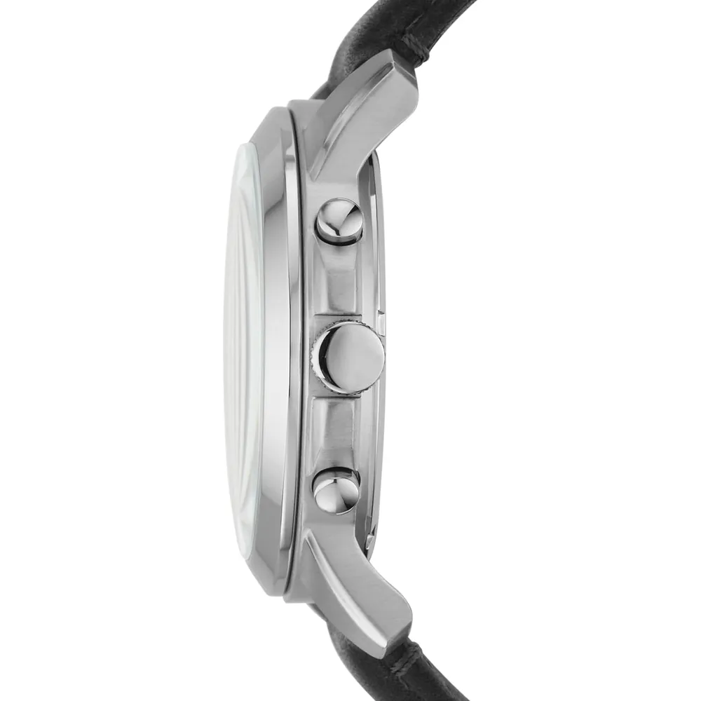 Fossil ME3099 reloj Grant para hombre con cronógrafo | 44 mm - Black/Silver