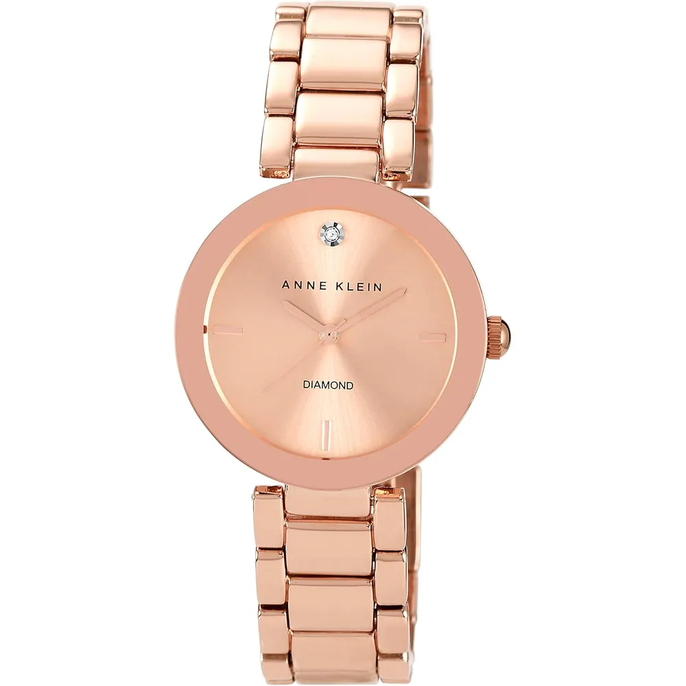 Anne Klein AK/1362GNRG reloj para dama con diamante genuino | 32 mm - Oro Rosa