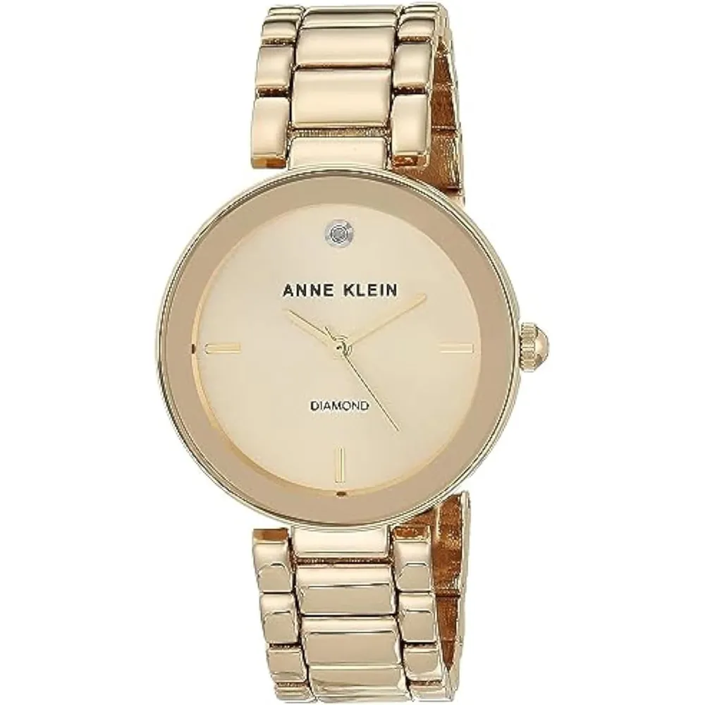 Anne Klein AK/1362GNRG reloj para dama con diamante genuino | 32 mm - Oro