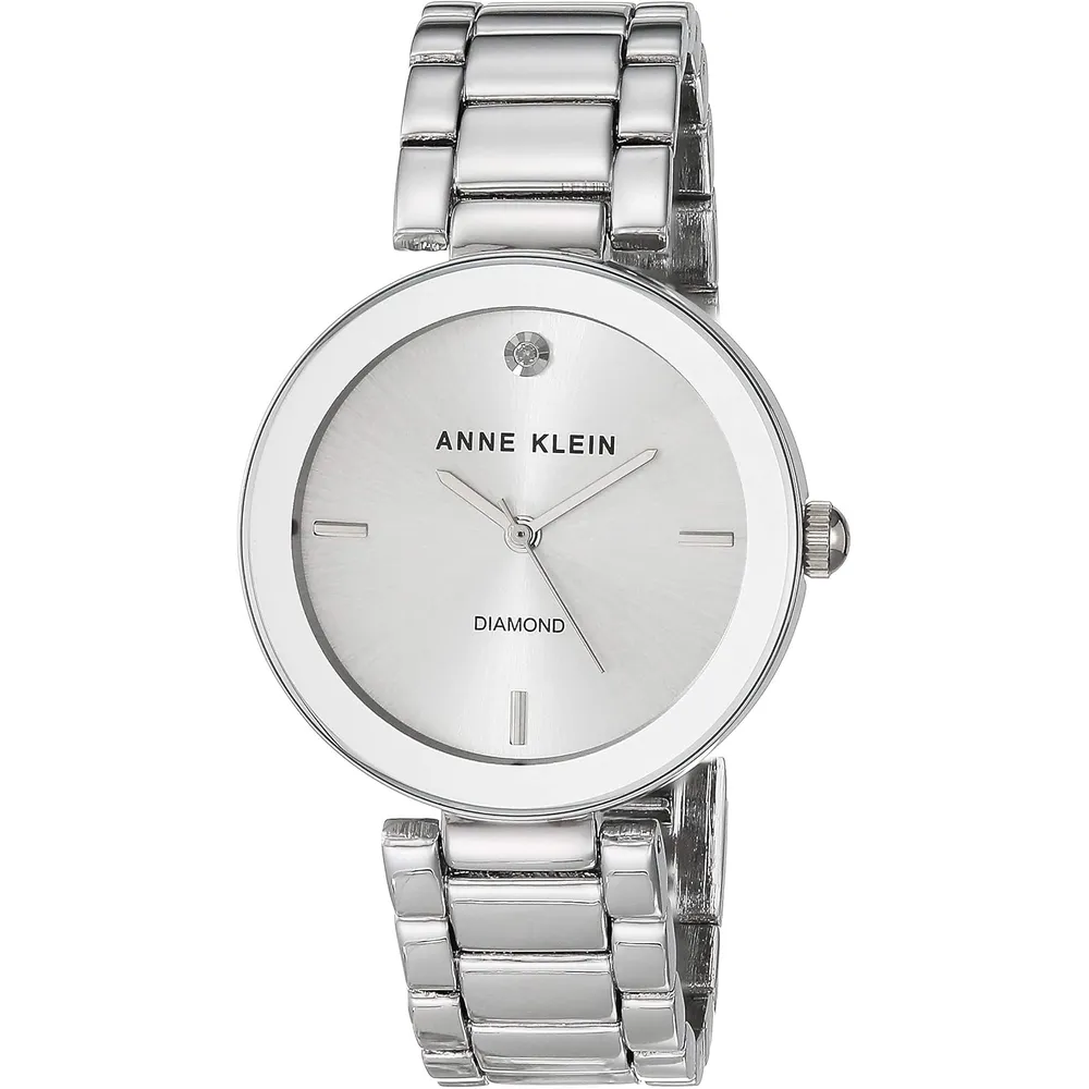 Anne Klein AK/1362GNRG reloj para dama con diamante genuino | 32 mm - Plateado