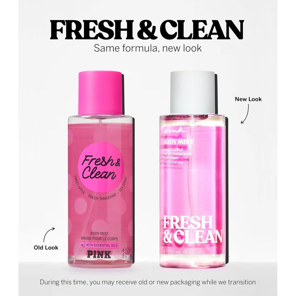 BODY MIST FRESH & CLEAN VICTORIA SECRET MUJER 8.4 OZ / 250 ML