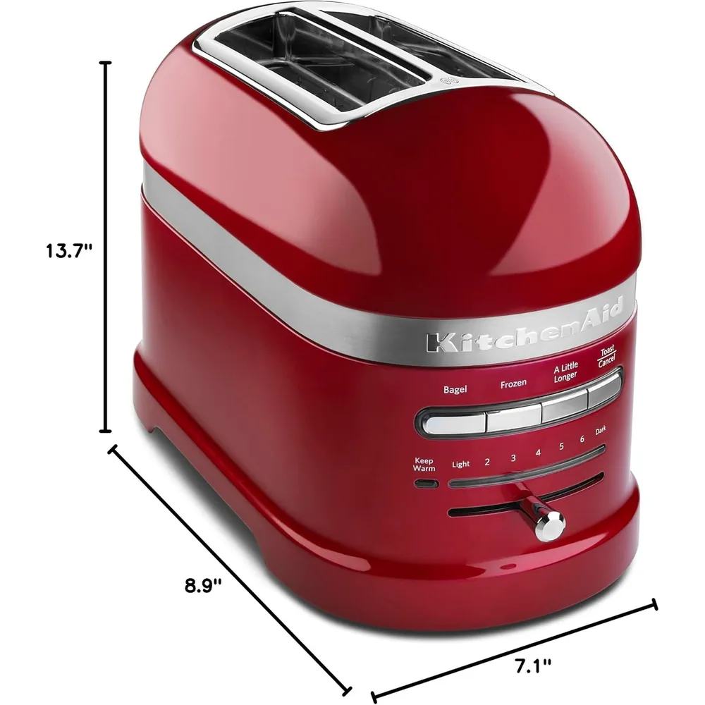 KITCHENAID, TOSTADORA AUTOMÁTICA 2 REBANADAS RANURA ANCHA | ROJO MANZANA