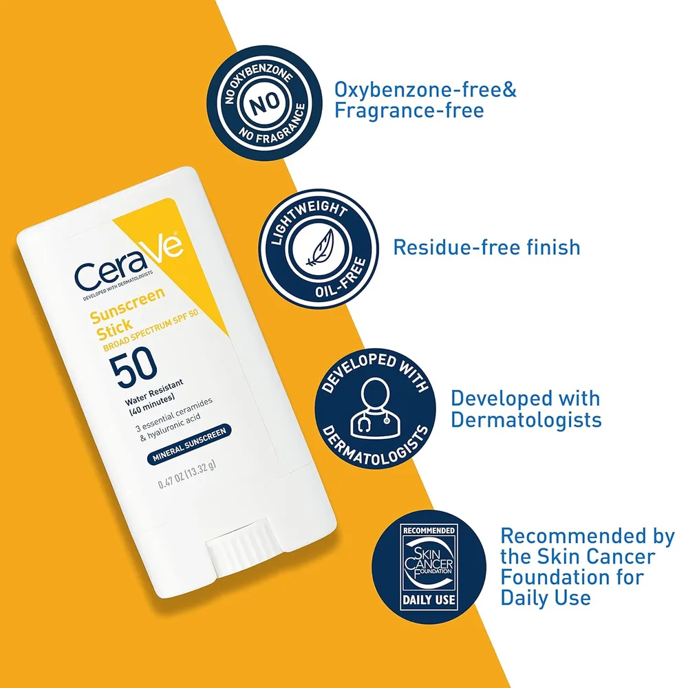 CERAVE PROTECTOR SOLAR EN BARRA FPS 50 - 0.47 OZ / 13 GR