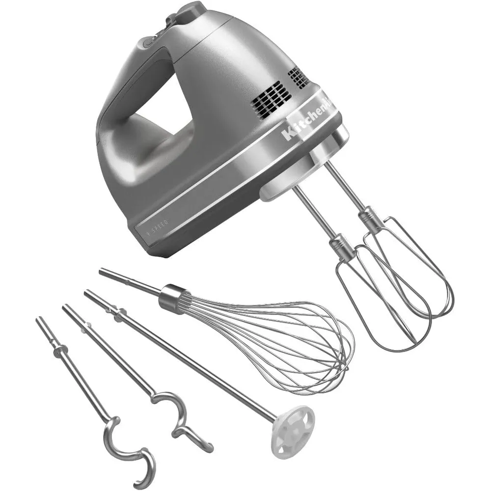 KITCHENAID, BATIDORA DE MANO DIGITAL 9 VELOCIDADES CON ACCESORIOS TURBO | GRIS