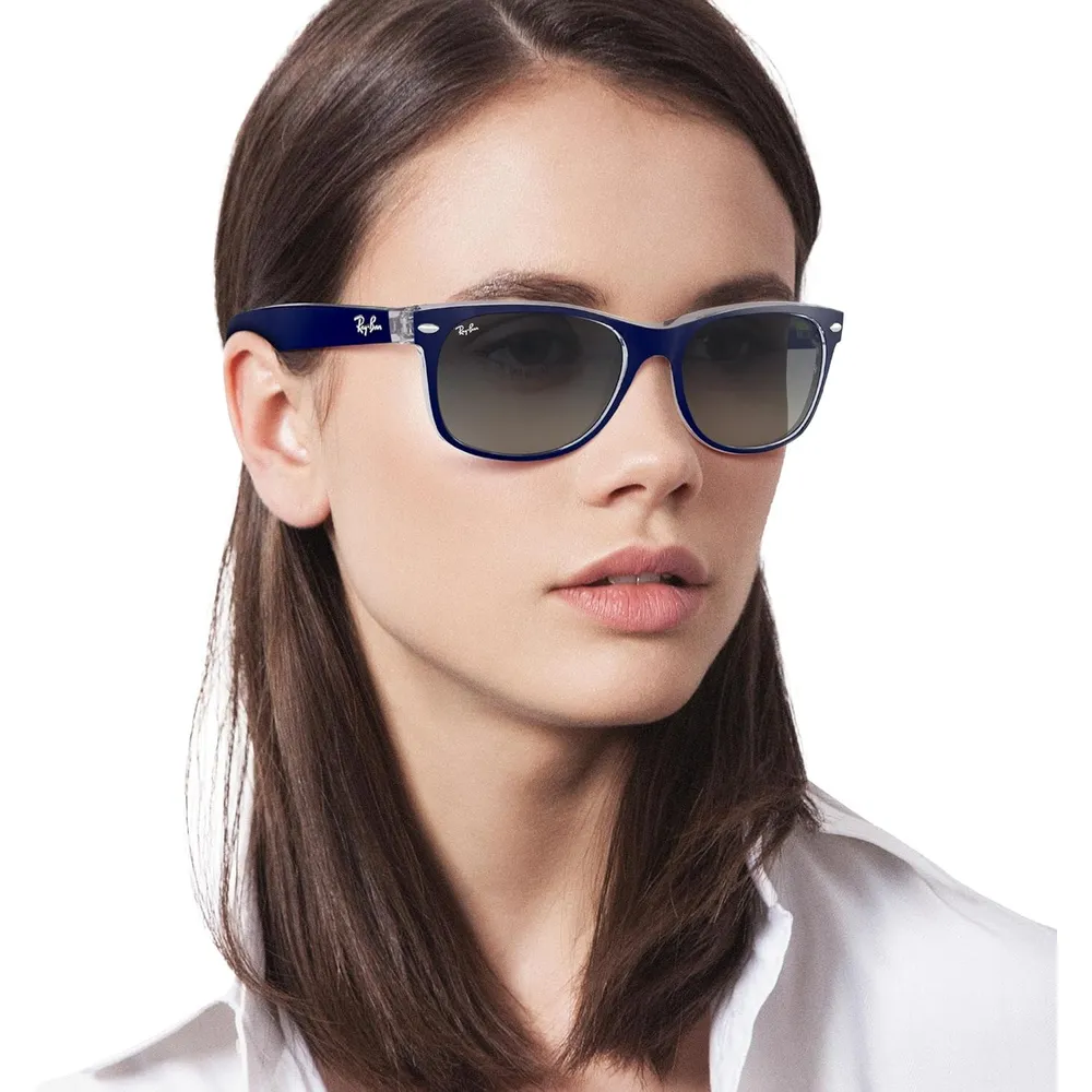 Ray-Ban RB2132 Gafas de sol New Wayfarer Degradadas | Blue / Light Grey Dark Grey I