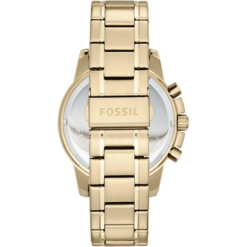 Fossil reloj cronógrafo Dean de cuarzo para hombre, acero inoxidable | Oro