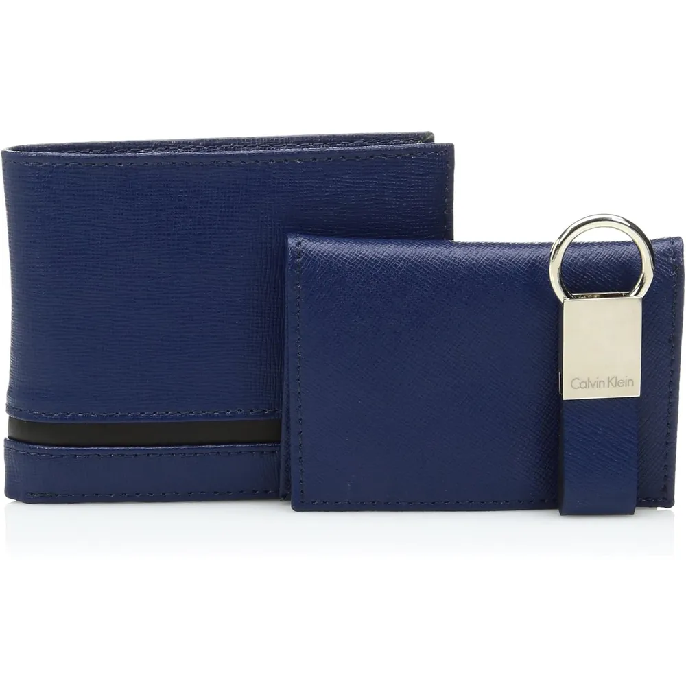 BILLETERA CALVIN KLEIN PASSCASE AZUL HOMBRE