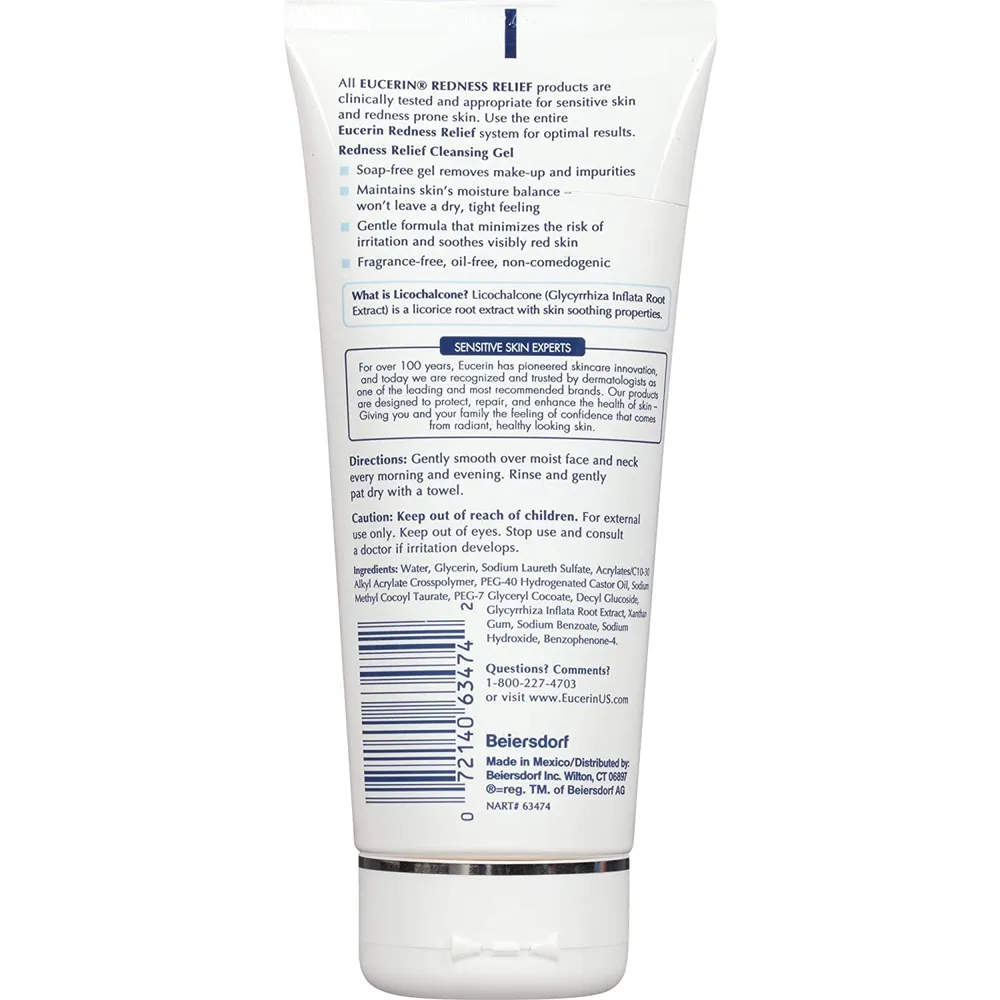 PACK 2 EUCERIN LIMPIADOR CALMANTE FACIAL PARA ENROJECIMIENTO 200 ML