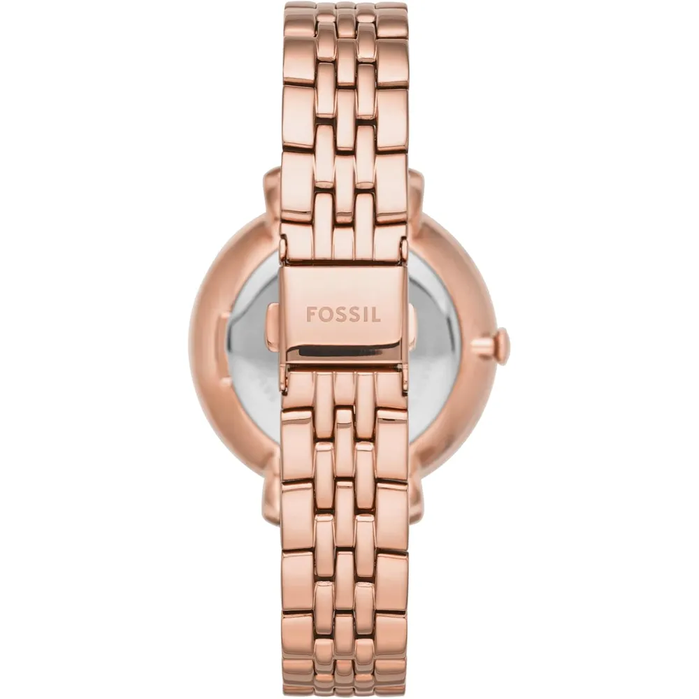 Fossil reloj de cuarzo Jacqueline para mujer, acero inoxidable | Oro rosa
