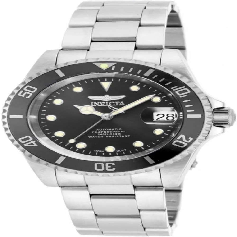 Invicta 35690 reloj automático para hombre Pro Diver con bisel | 40 mm - Plateado/Negro