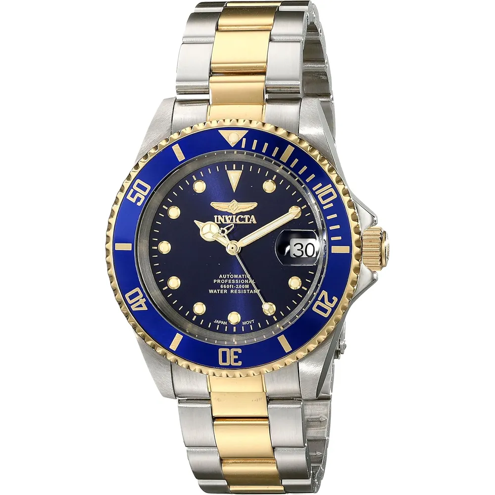 Invicta 35690 reloj automático para hombre Pro Diver | 40 mm - Acero/Oro/Azul oscuro