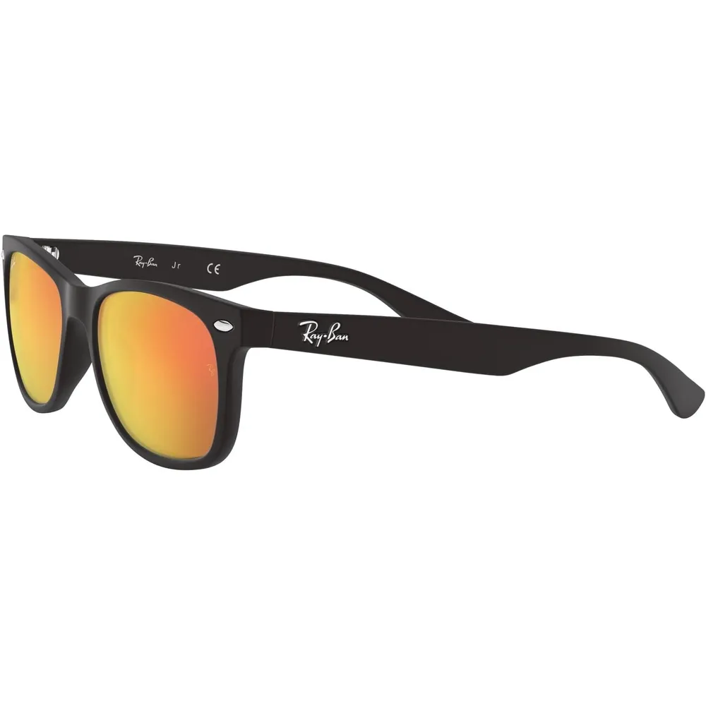 Ray-Ban Junior RJ9052S Gafas de sol para niños | Black / Brown Mirror Orange I