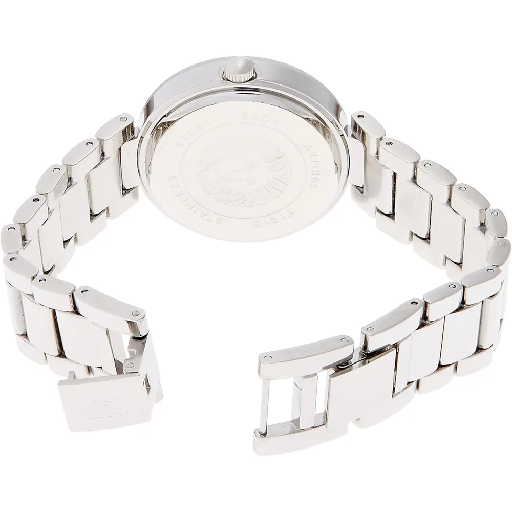 Anne Klein AK/1362GNRG reloj para dama con diamante genuino | 32 mm - Plata/Negro