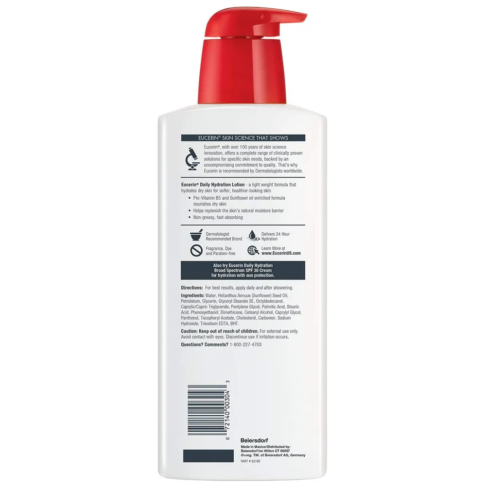 EUCERIN LOCIÓN HIDRATANTE DIARIA PARA PIEL SECA 500 ML