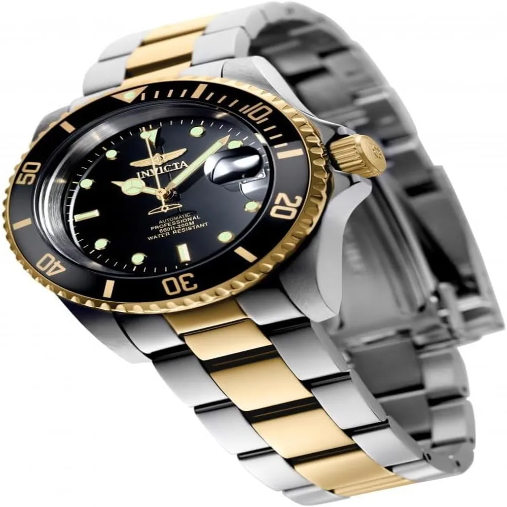 Invicta 35690 reloj automático para hombre Pro Diver | 40 mm - Acero/Oro/Negro