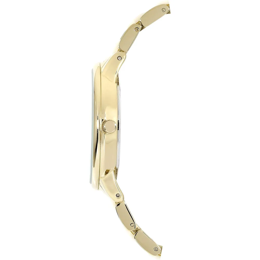 Anne Klein AK/1413LBSV reloj para mujer con pulsera de resina | 37 mm - Marfil/Dorado