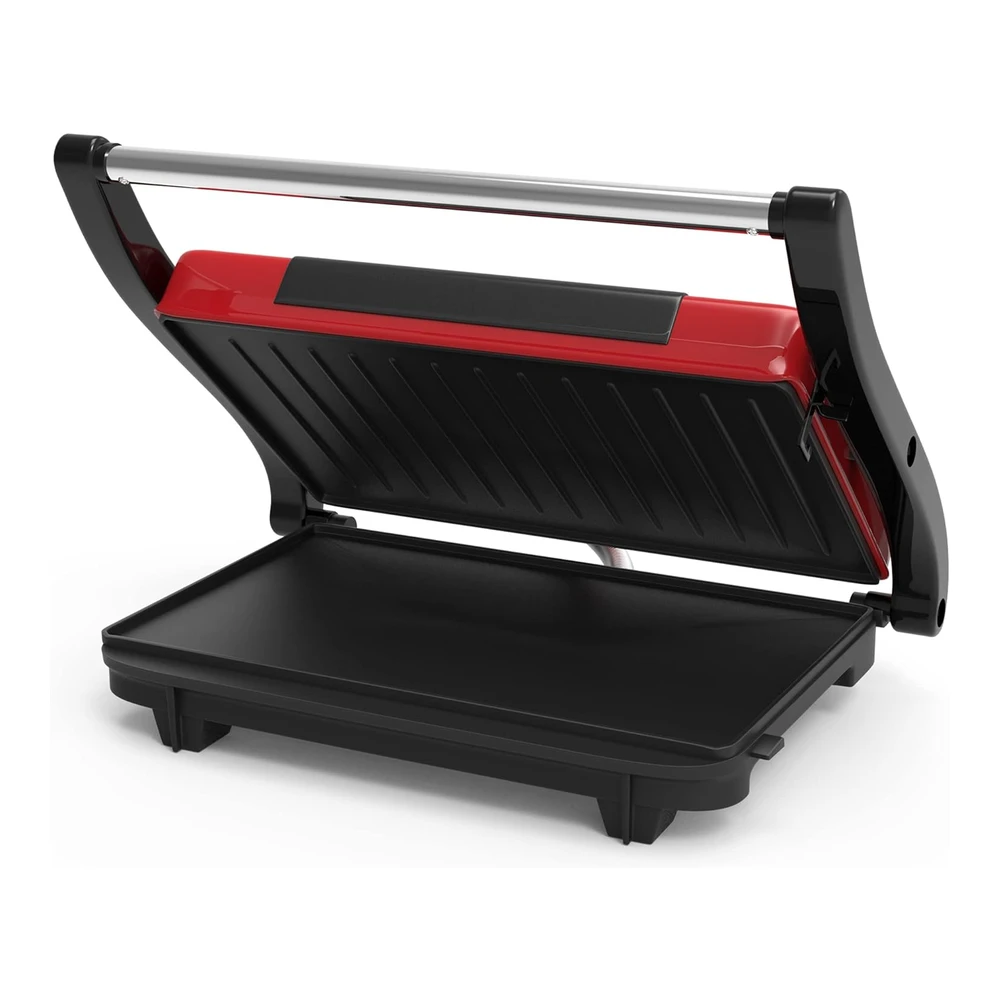 Chef Buddy 82-Sw100 Parrilla Antiadherente y Panini Prensa - Rojo. - Rojo