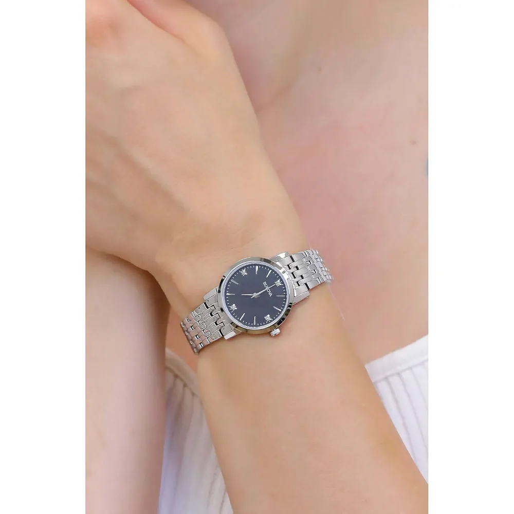 b00lmjc64q_2_webp.webp Bulova reloj clásico de cuarzo mujer dos agujas esfera de nácar con diamantes | Plata