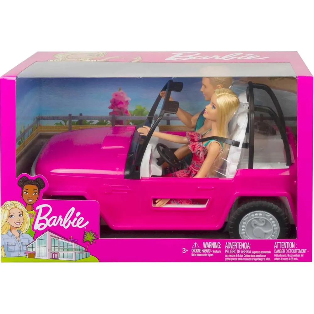 BARBIE COCHE PLAYERO CON MUÑECA Y KEN