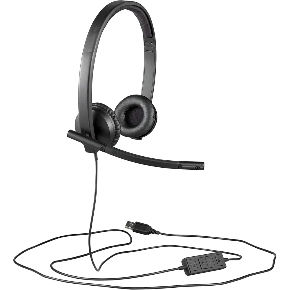 AUDÍFONOS ALÁMBRICOS H570E ESTÉREO LOGITECH | NEGRO