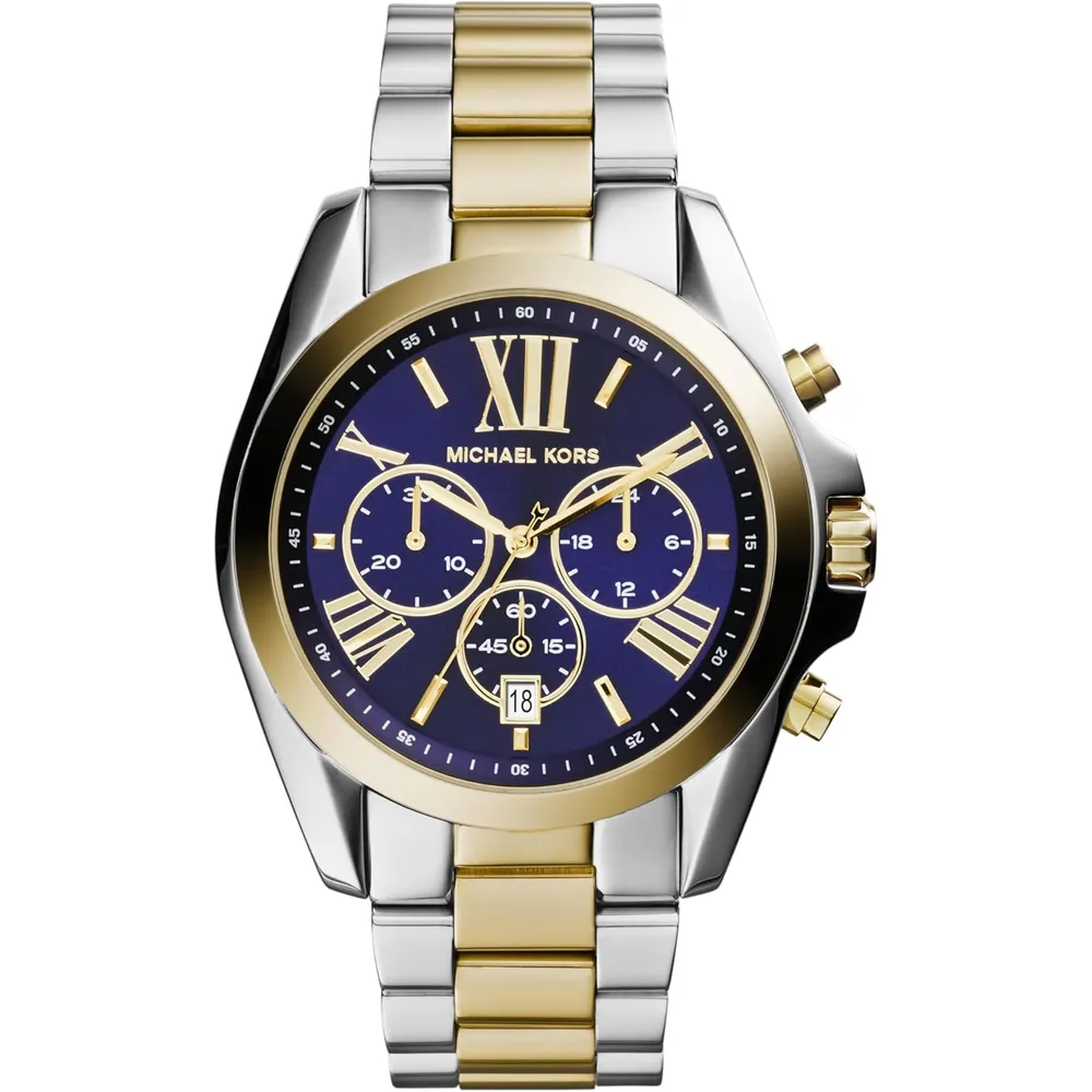 Michael Kors MK5605 Bradshaw reloj de mujer de acero | 35 mm - Plata/Oro/Azul