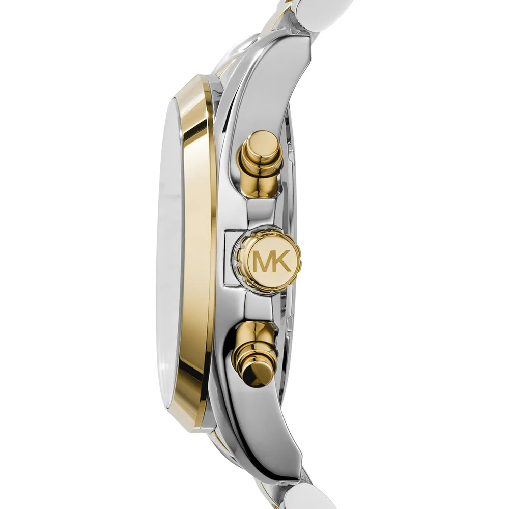 Michael Kors MK5605 Bradshaw reloj de mujer de acero | 35 mm - Plata/Oro/Azul